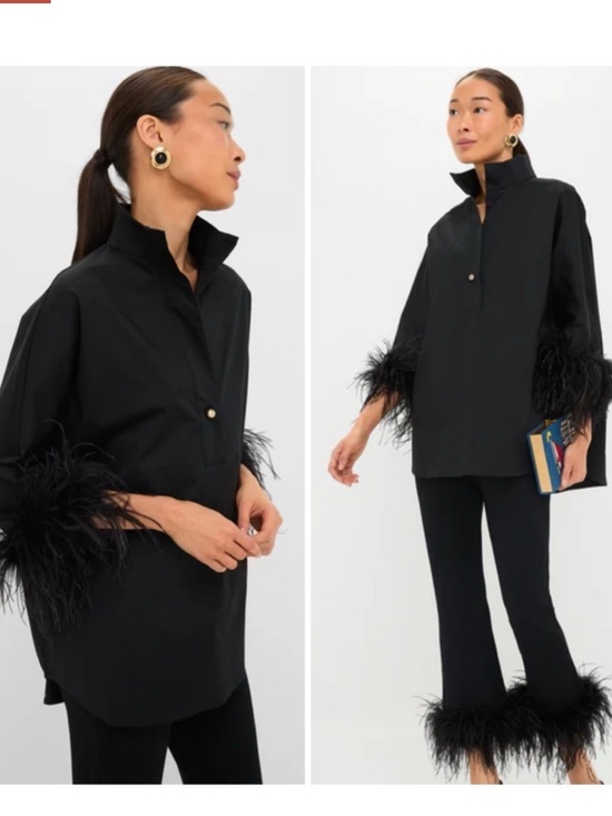 Tuckernuck Tops - TUCKERNUCK Black Feather
Willow Blouse SZ S NWT